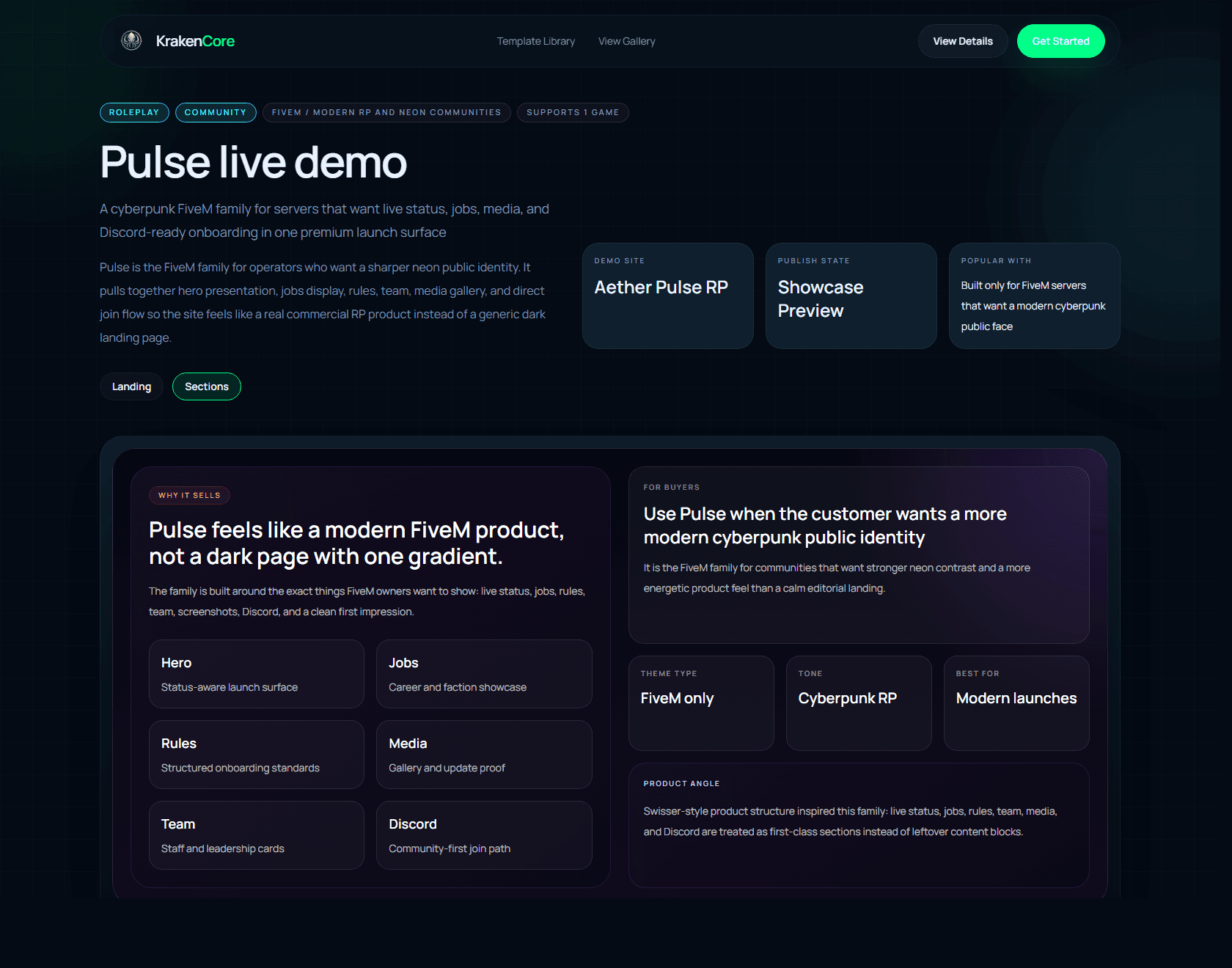 Pulse Sections